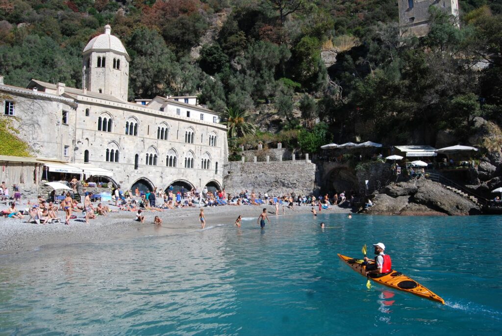 San Fruttuoso by the sea kayaking