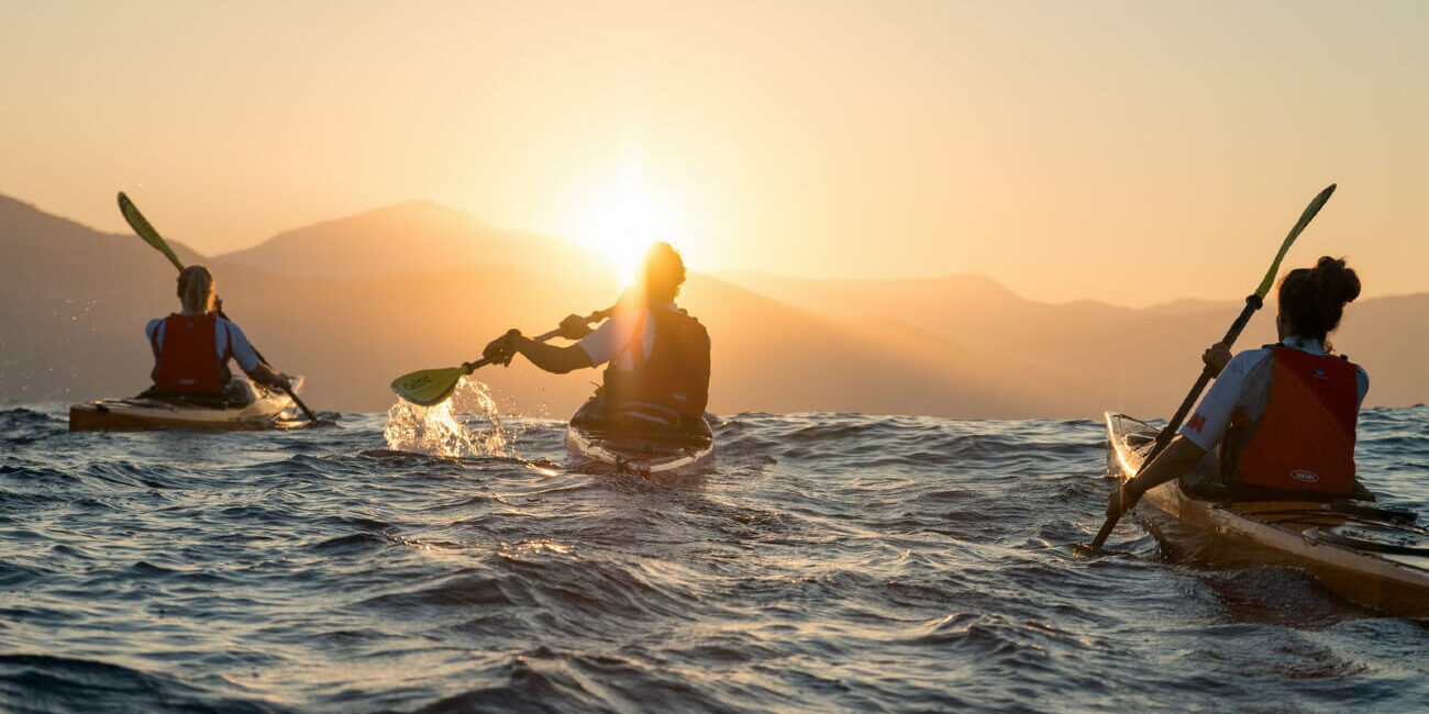 kayak tramonto