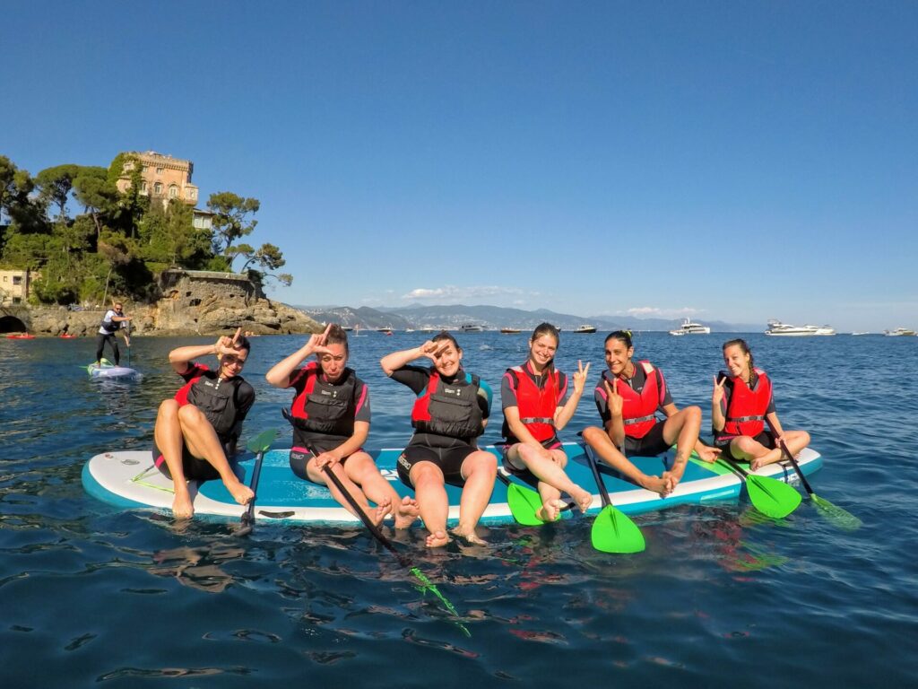 Team Building sup games in Genoa and Liguria